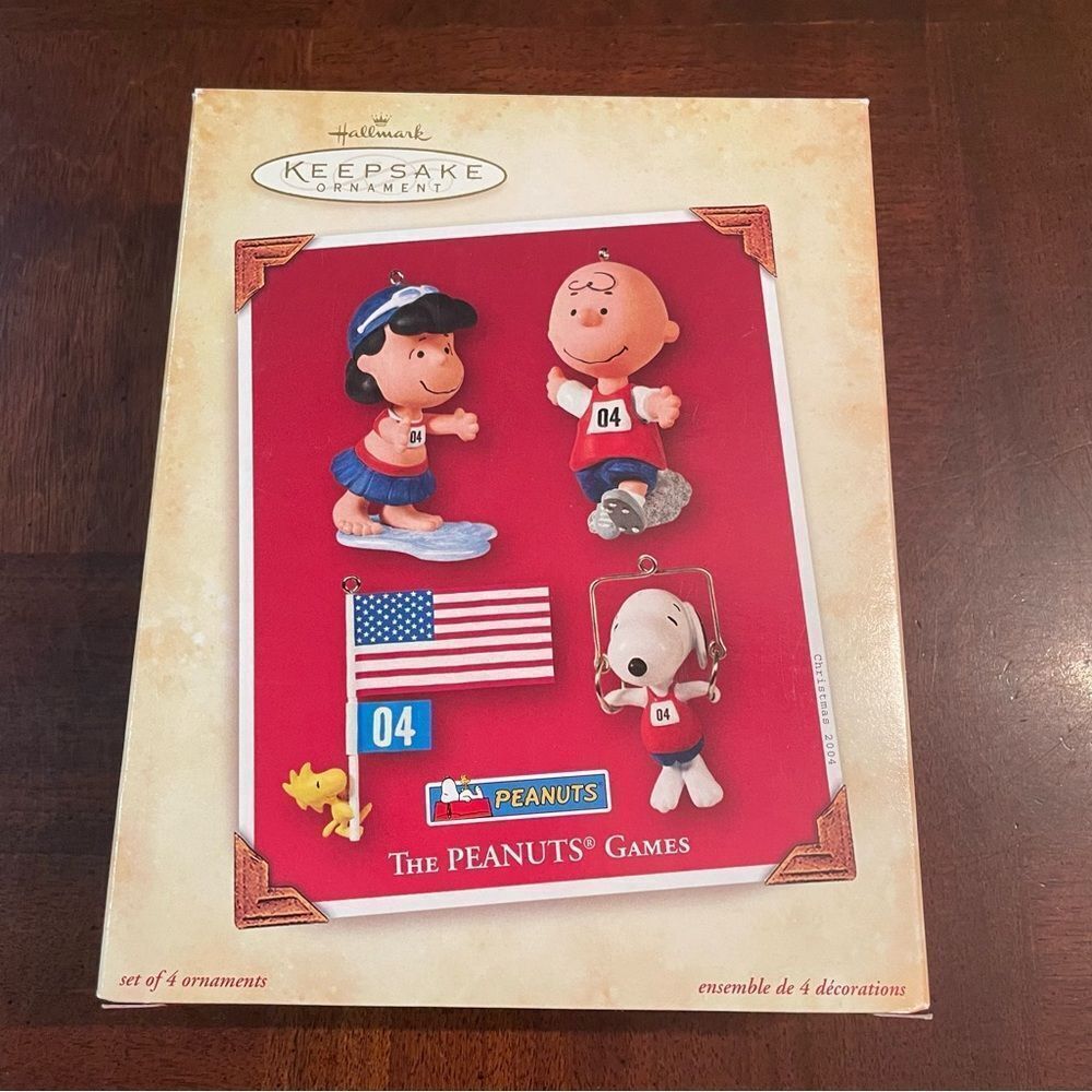 Hallmark Peanuts set of 4 Ornaments Charlie Brown Lucy Snoopy Woodstock …